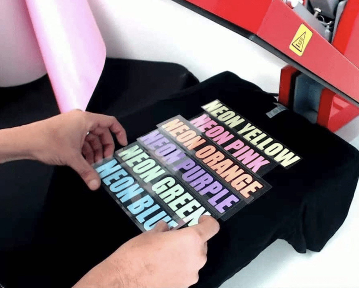 Bulk Apparel merchandize Heat transfer printing